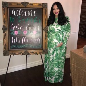 Palm print maxi dress! Worn 1 time.